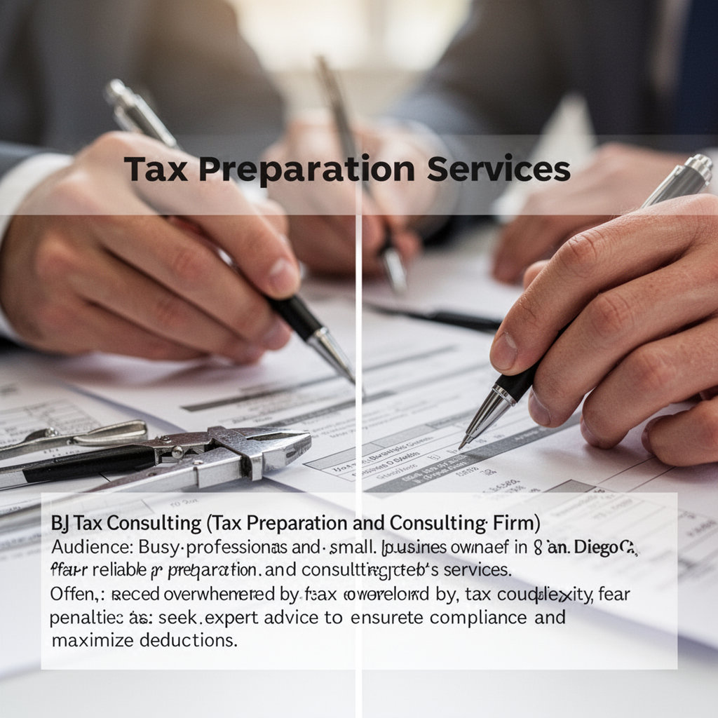 BJ Tax Consulting professional tax preparer in San Diego, CA providing expert individual and business tax preparation services